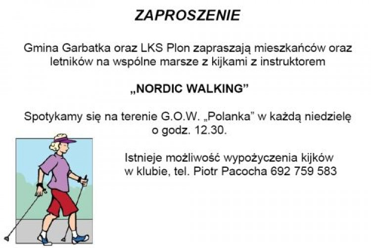 ZAPRASZAMY NA NORDIC WALKING