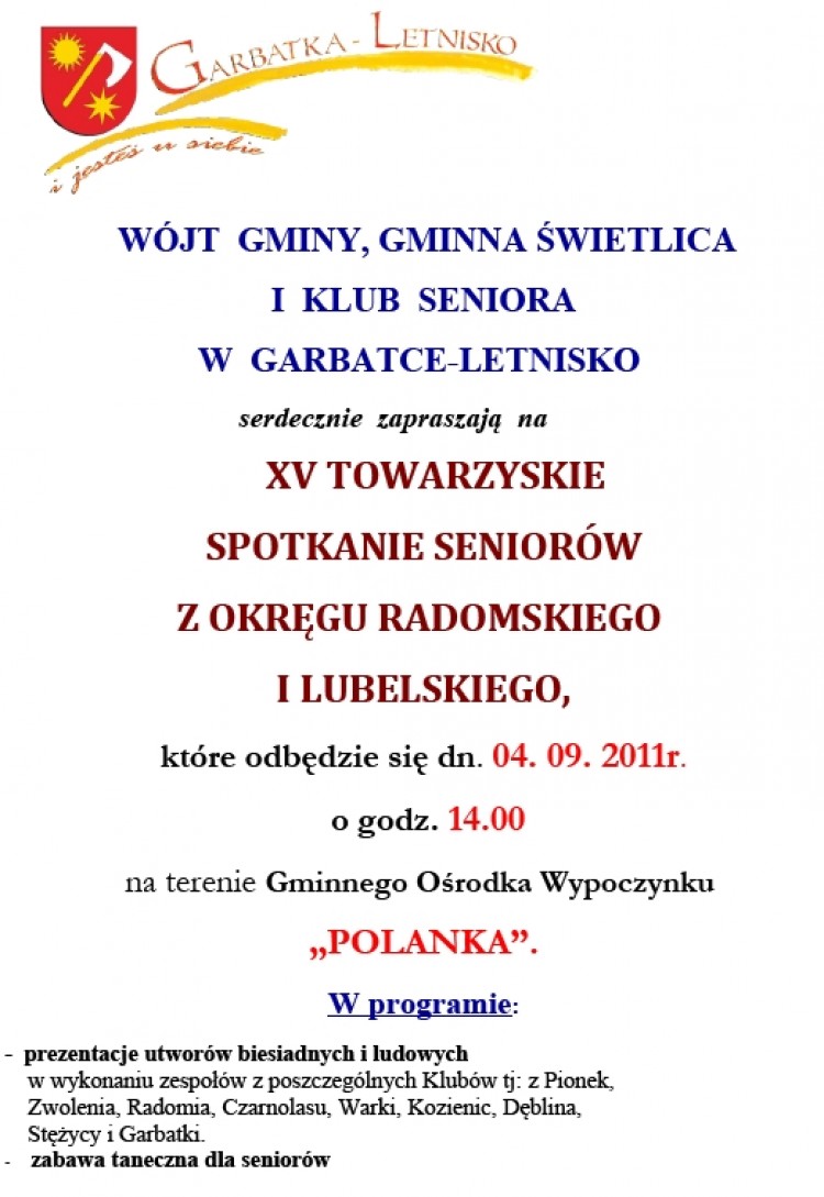 Klub Seniora zaprasza na „Polankę” Seniorzy zaprezentują utwory biesiadne