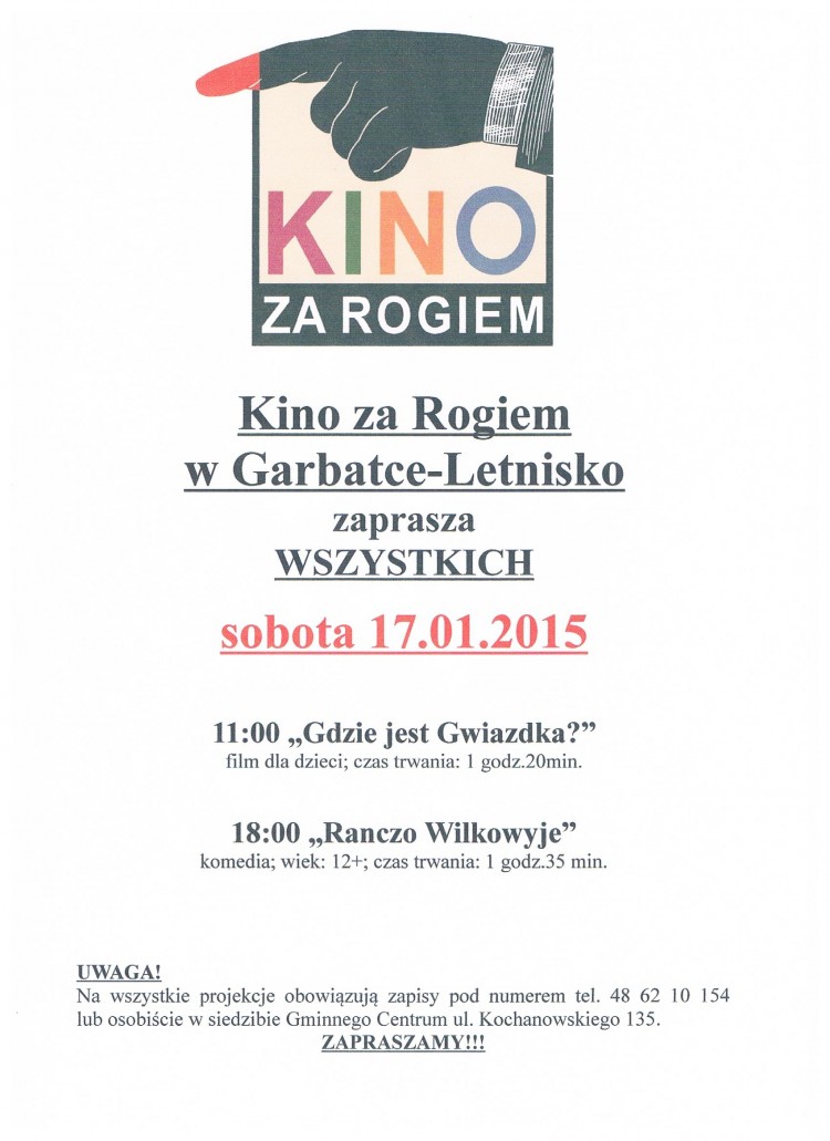 Kino za Rogiem zaprasza!