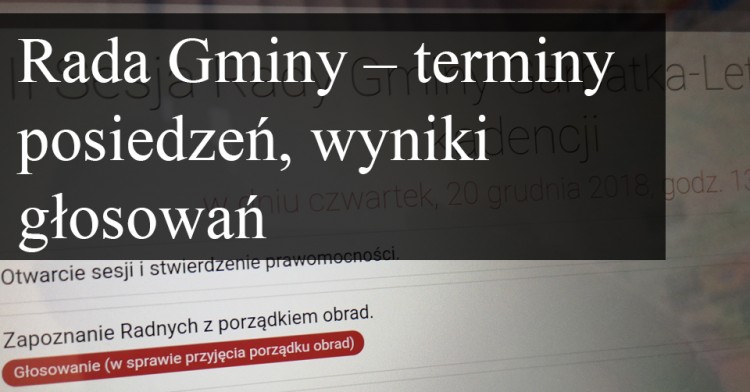 Posiedzenia, głosowania i terminy posiedzeń radnych. Teraz już online!