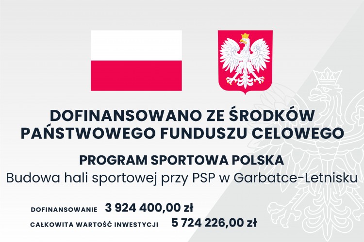 Budowa hali sportowej przy Publicznej Szkole Podstawowej w Garbatce-Letnisku