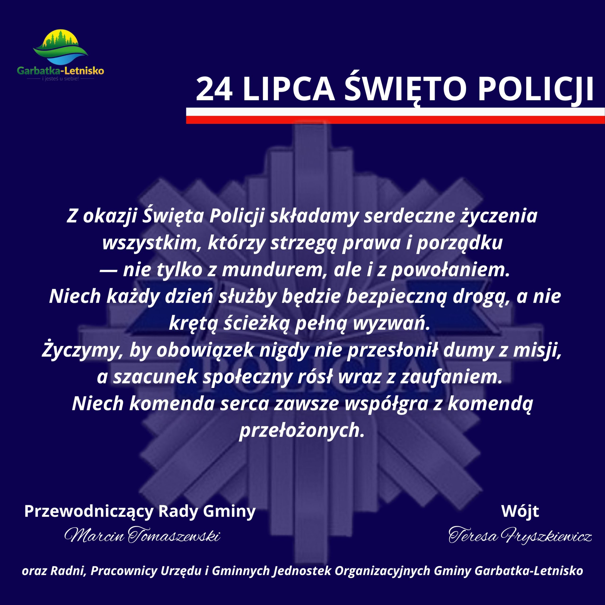 Życzenia z okazji Święta Policji