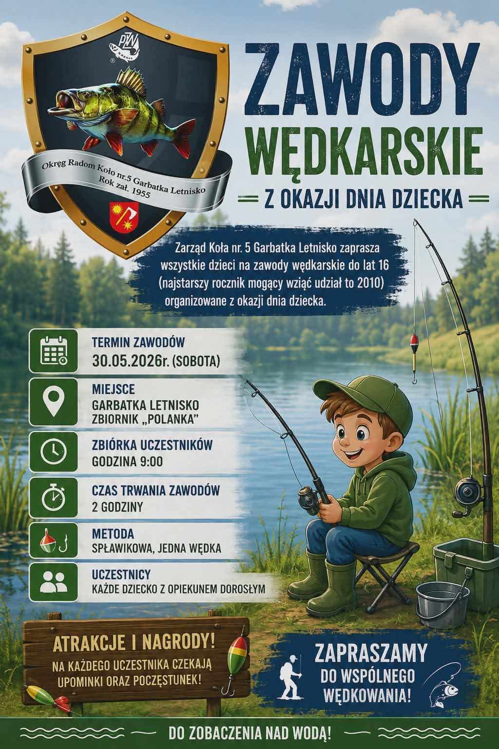 Zawody wędkarskie z okazji Gminnego Dnia Dziecka