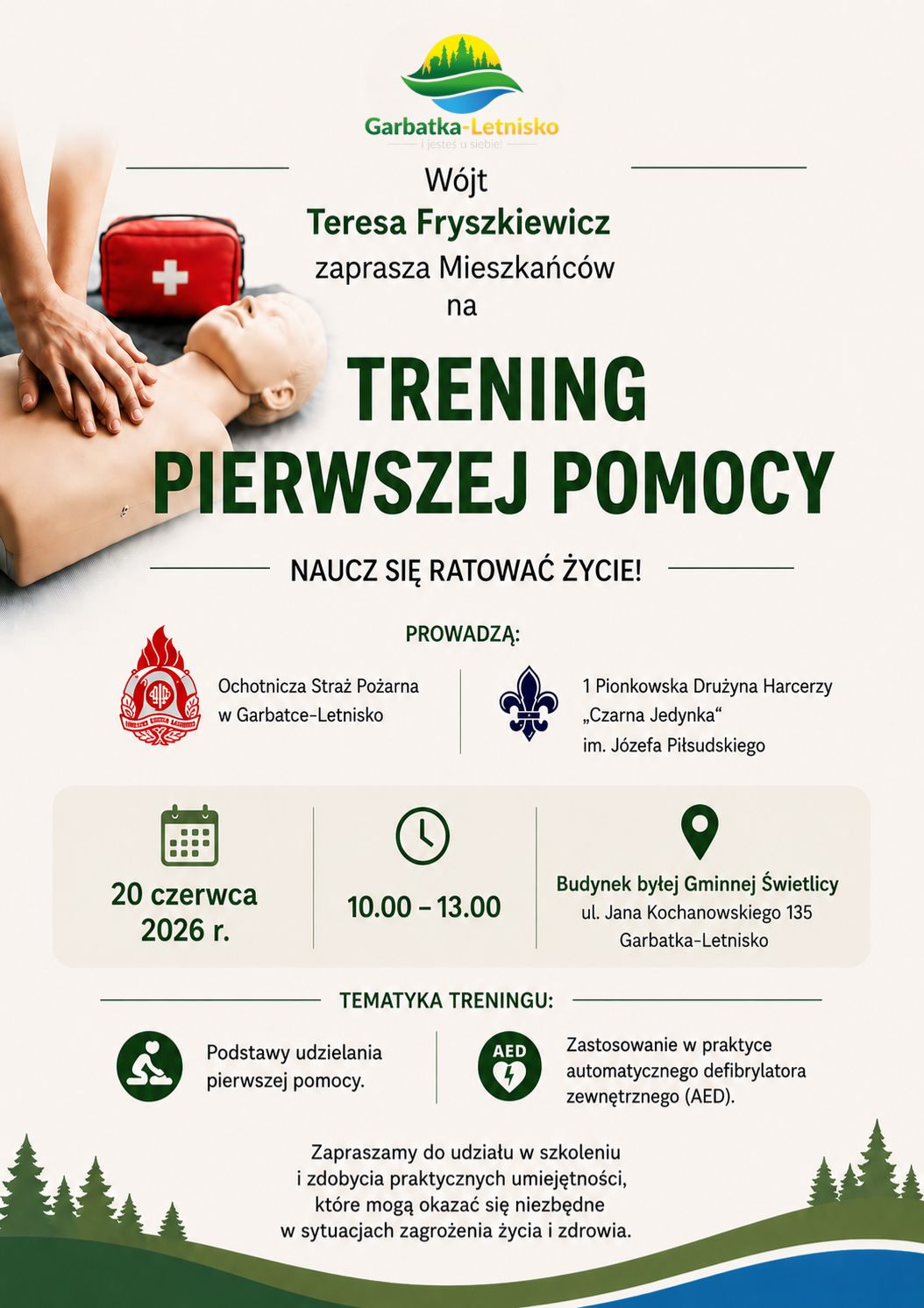 Gmina Garbatka-Letnisko dołącza do Ogólnopolskiego Treningu Pierwszej Pomocy