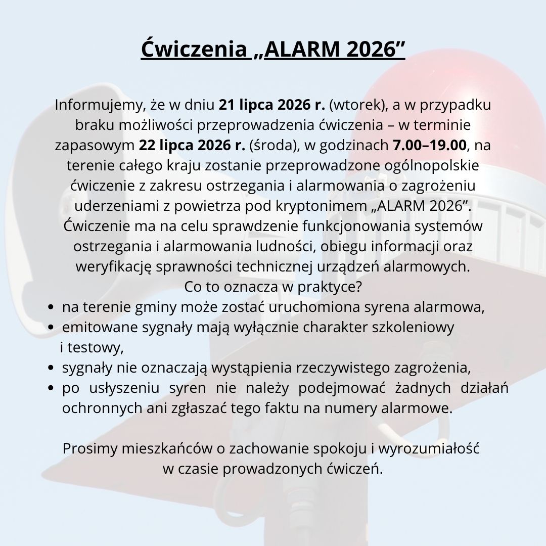 Ćwiczenia „ALARM 2026”