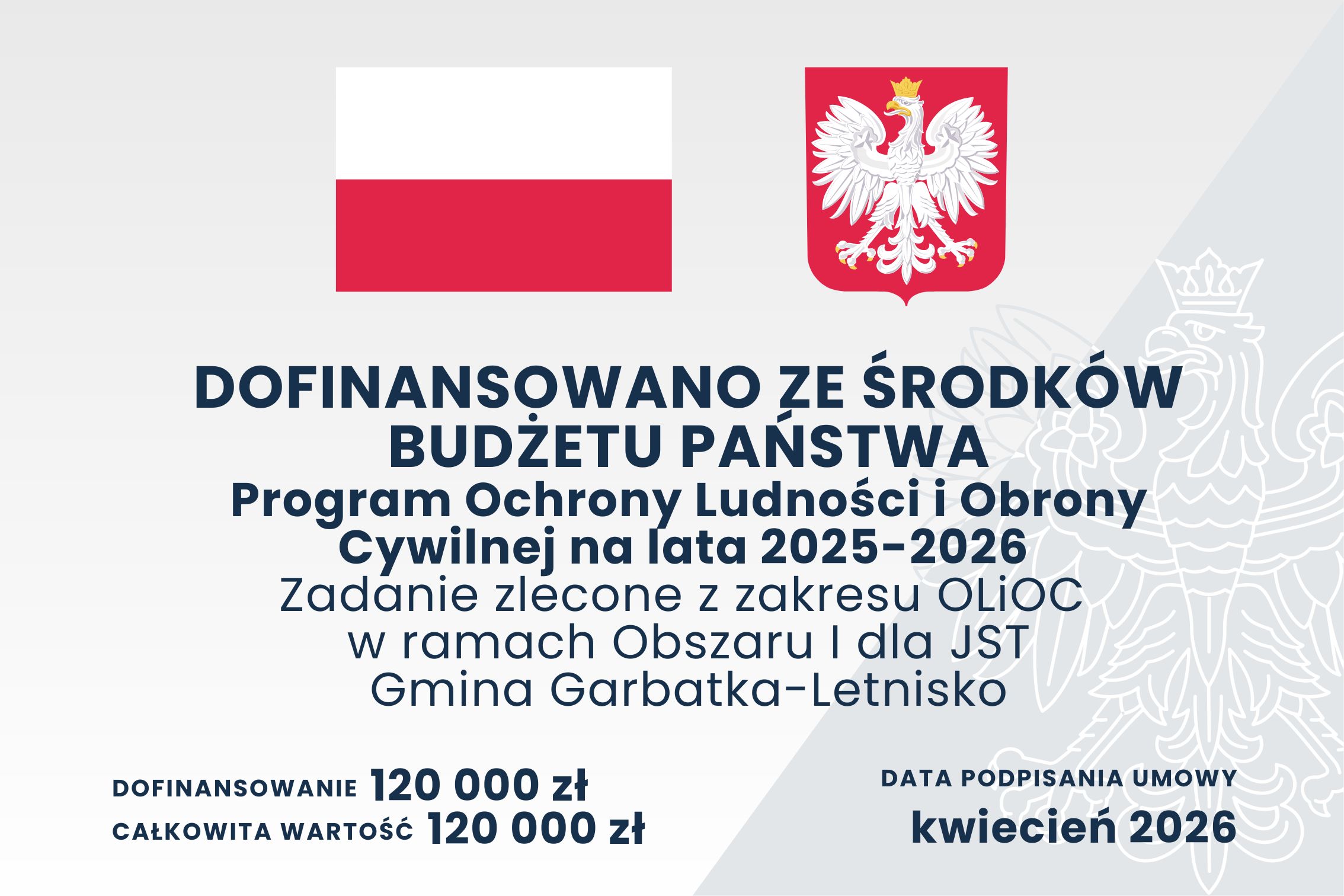 Dotacja celowa ze środków budżetu państwa na realizację zadań zleconych z zakresu ochrony ludności i obrony cywilnej